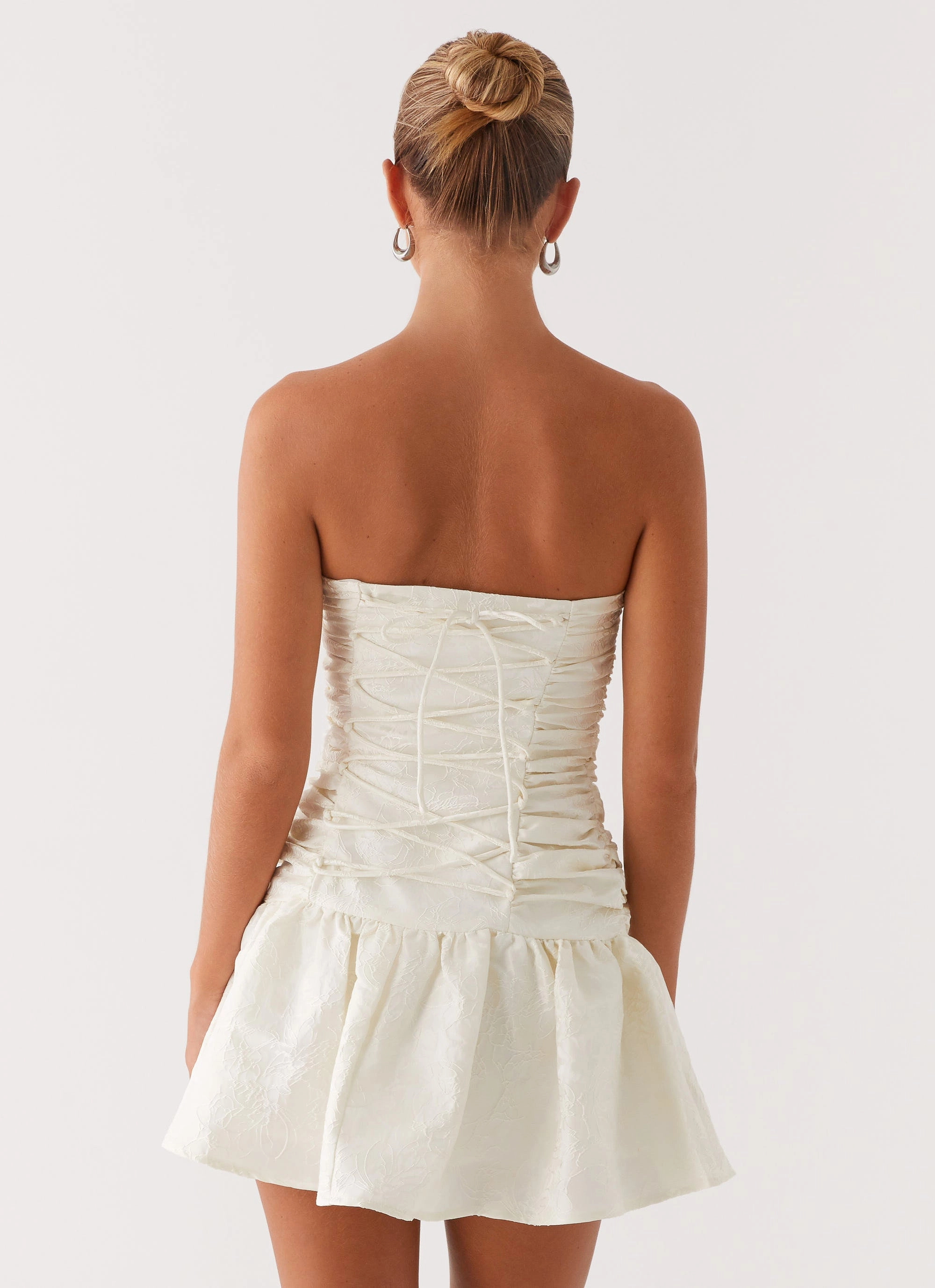 Ray Of Light Mini Dress - White Pure Vibes Midnight Mood