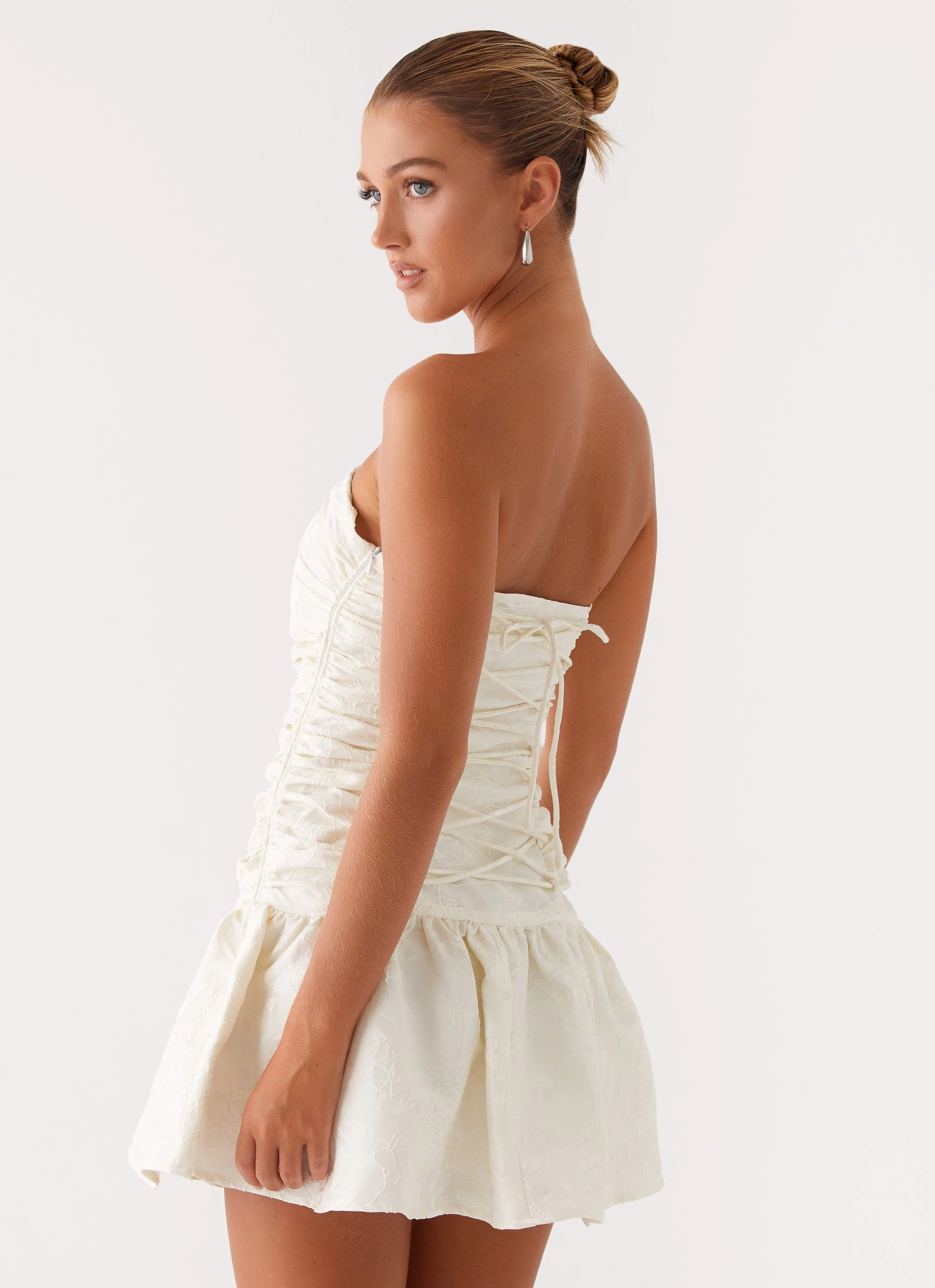 Ray Of Light Mini Dress - White Lightweight Piece