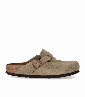 Boston Soft Footbed Taupe Clog Vegan Wide toe box