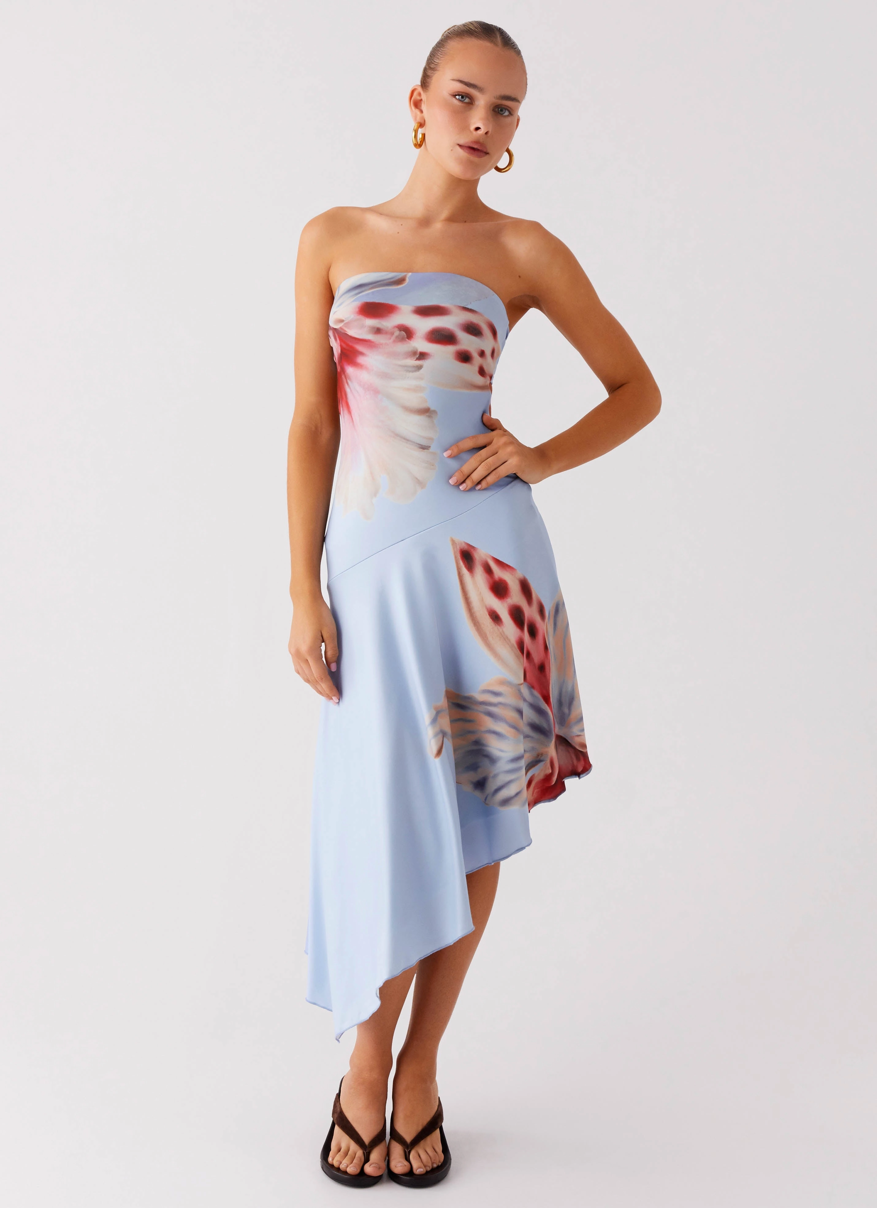 Juliana Midi Dress - Deep Sea Bloom Flexible Mood Breeze Flow
