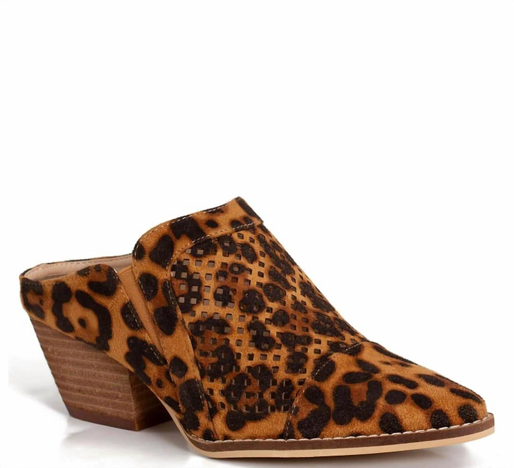 Women's Bueno Heel In Leopard Print Lightweight Sole Light Slip