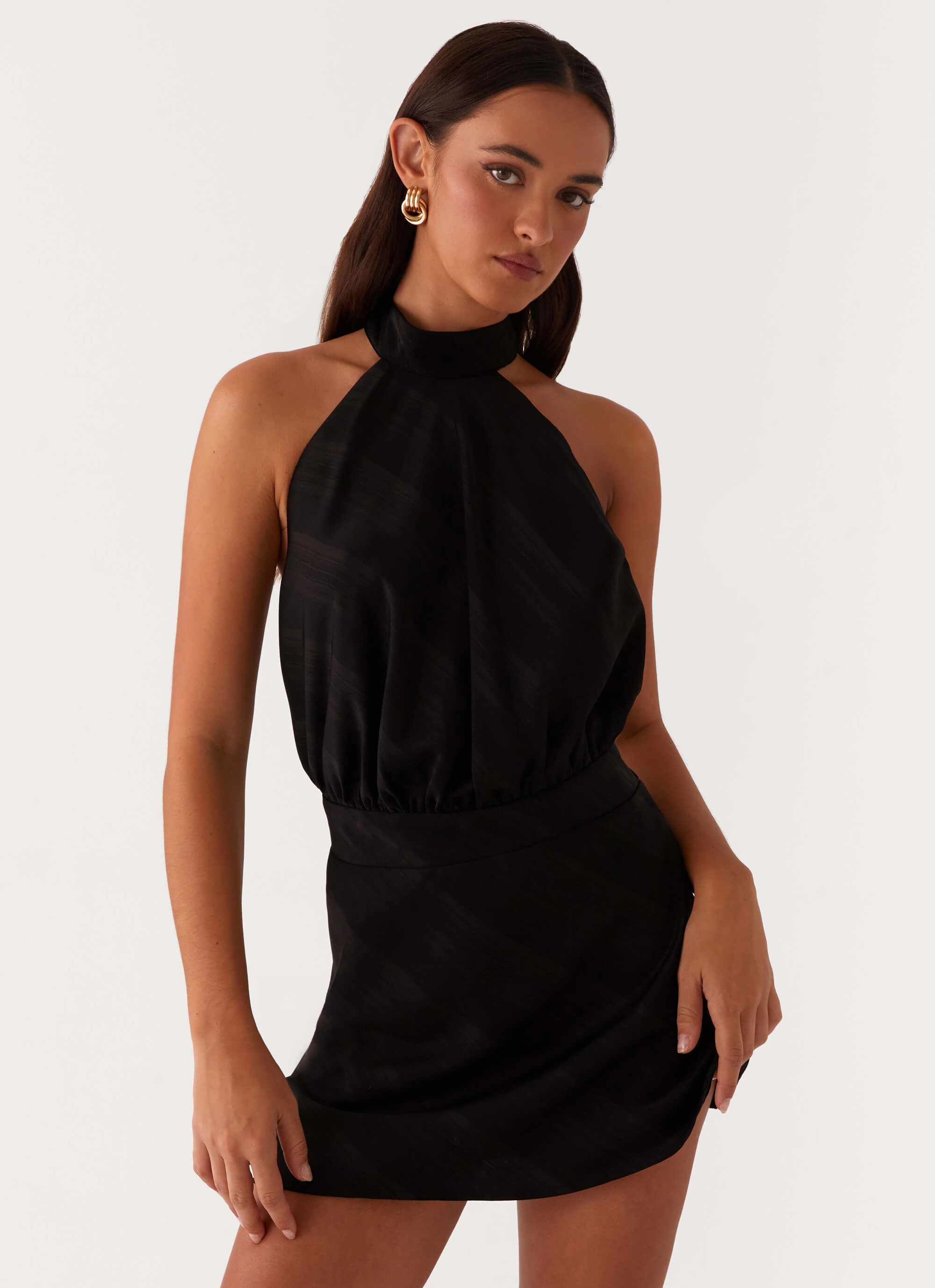 Daily Mood Camera Shy Mini Dress - Black