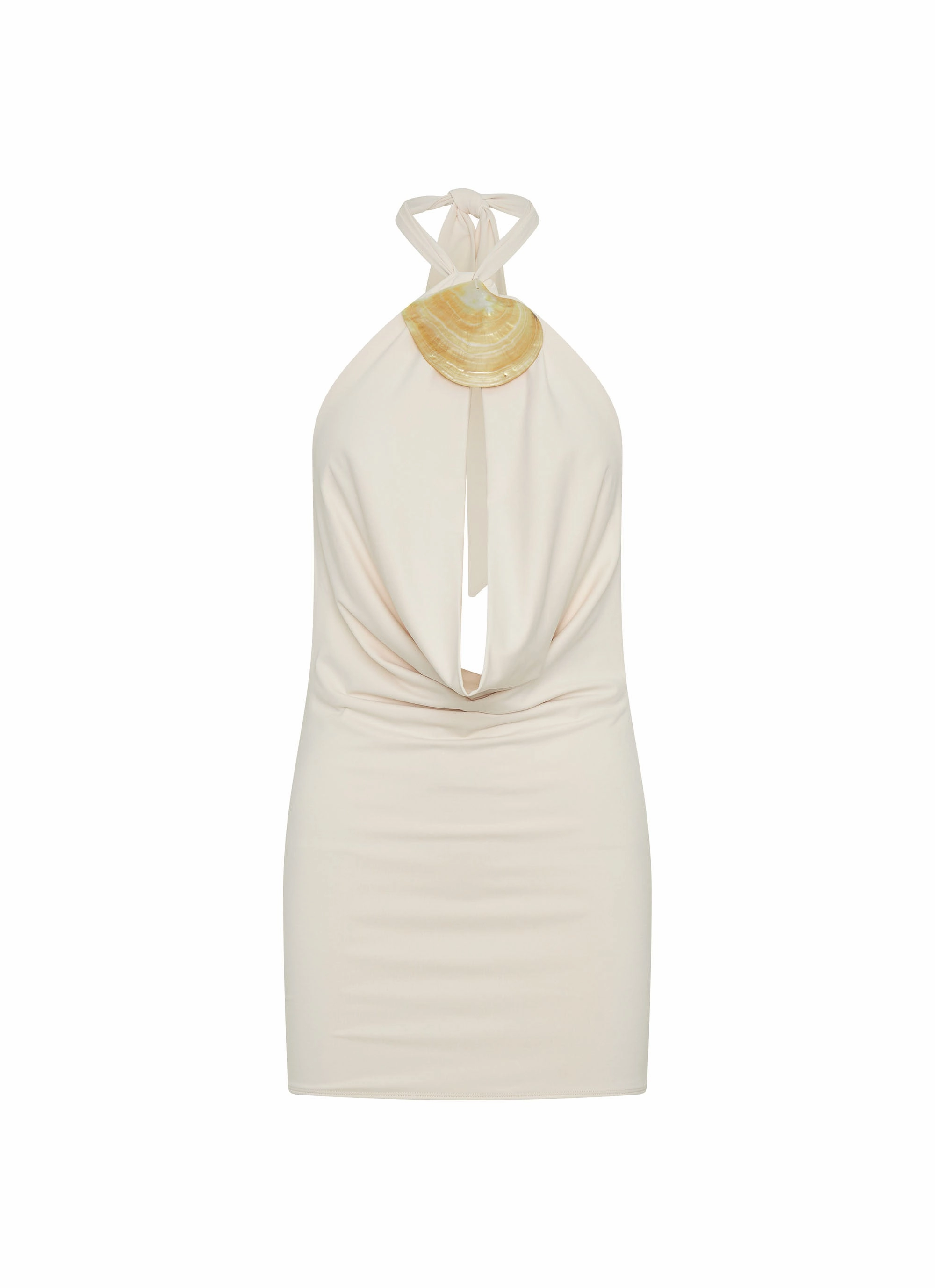 Liora Mini Dress - Ivory Silky Shine