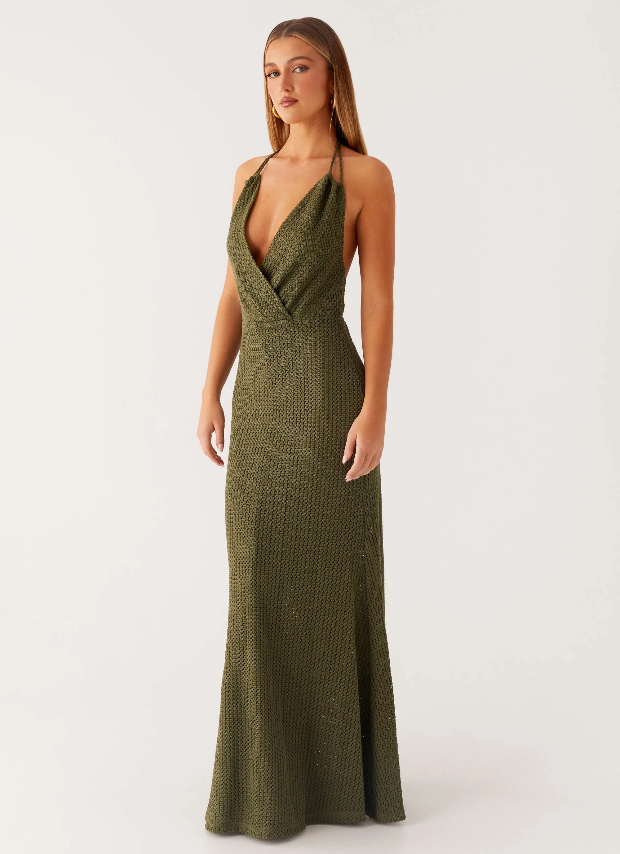 Lightweight-Comfort Thora Maxi Dress - Olive