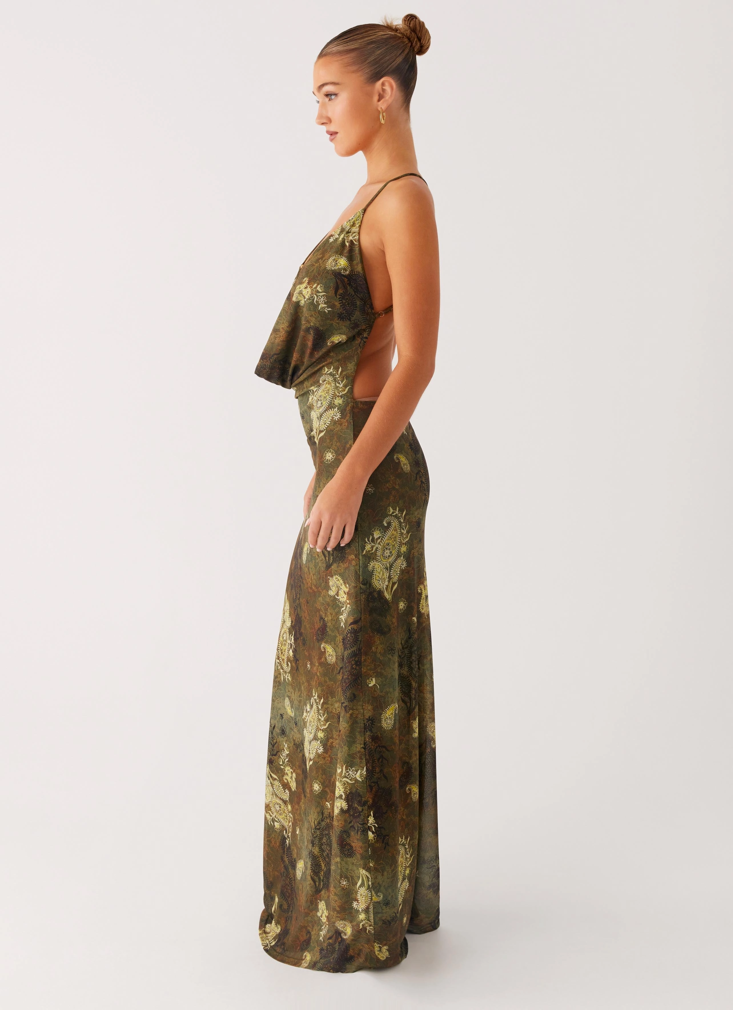 Star Fields Maxi Dress - Cyber Floral LowProfileZipper Invisible-Zip