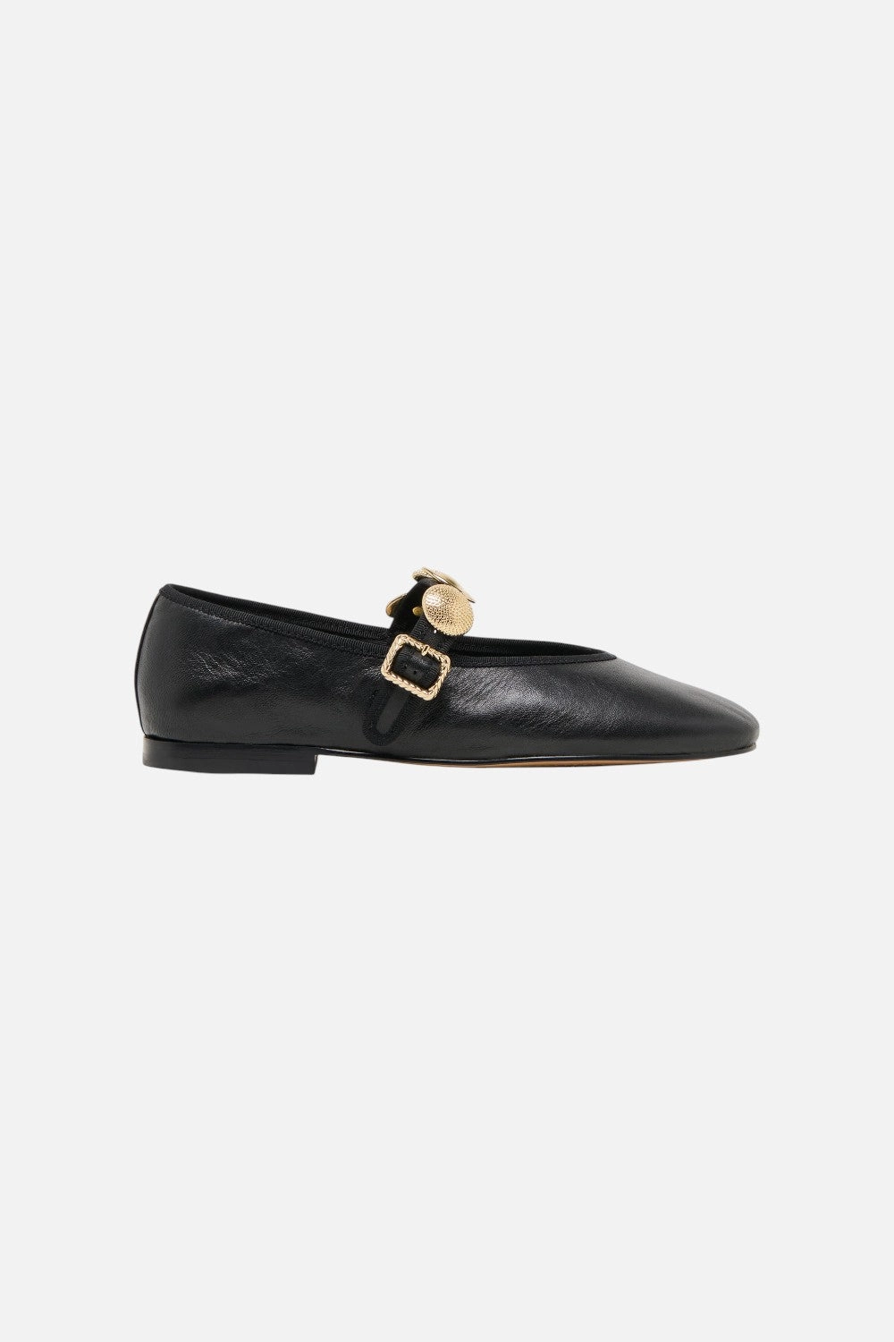 Dolce Vita Relan Ballet Flats Black Leather Cozy Walking Flats