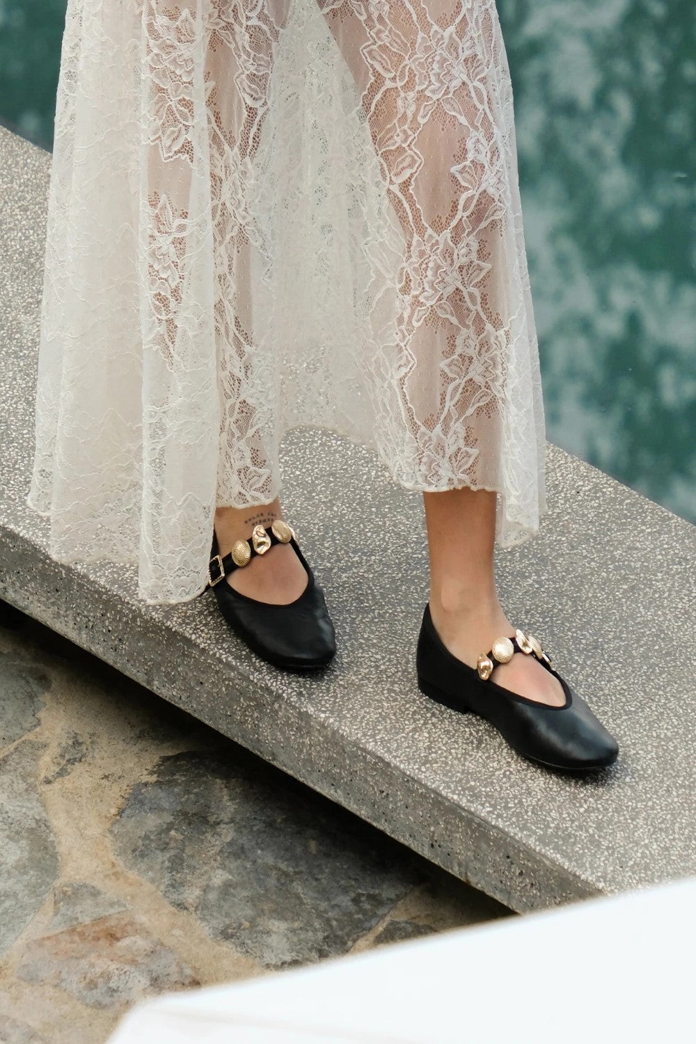 Holiday Go Deck Glow Dolce Vita Relan Ballet Flats Black Leather