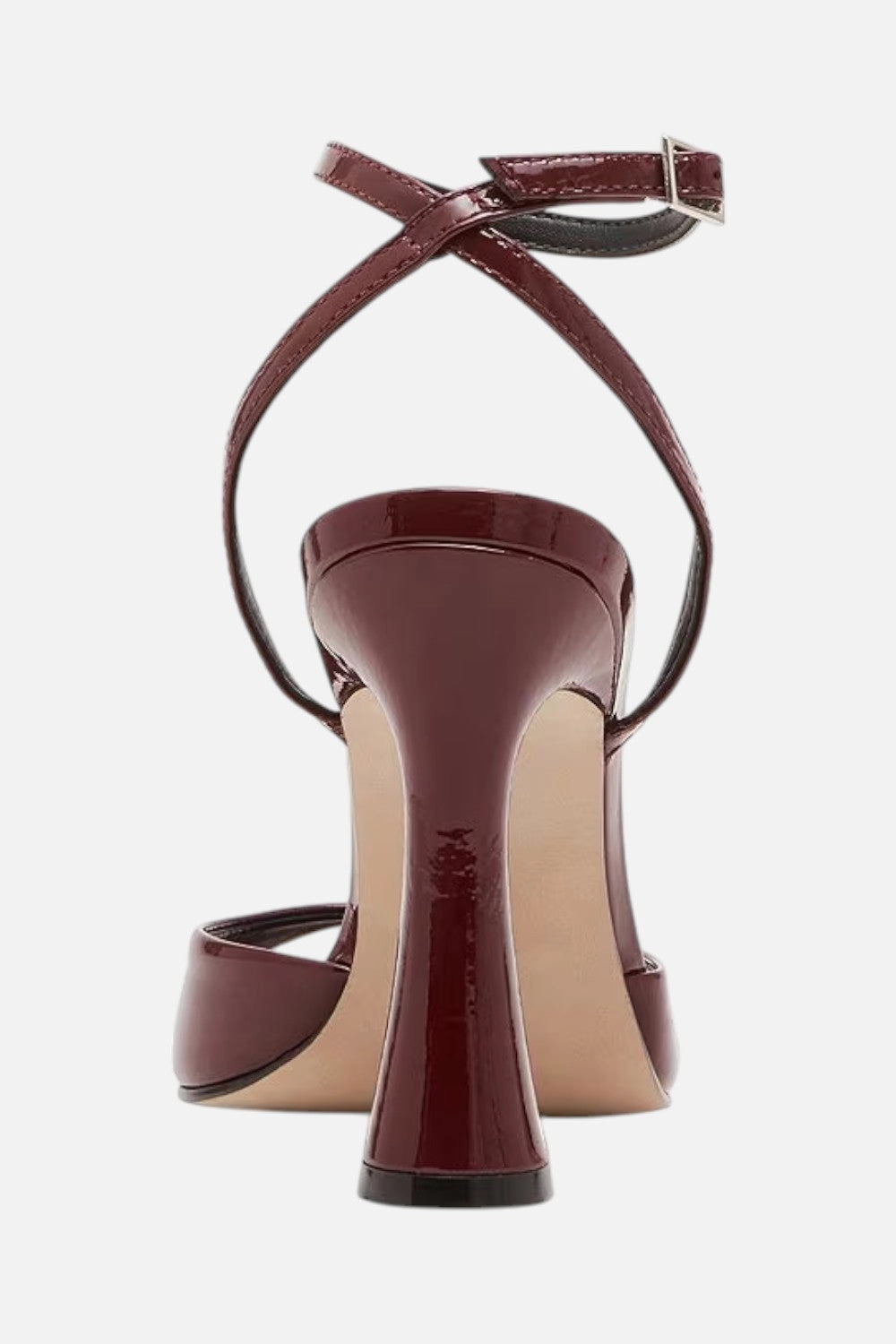 Sleek Shoes Steve Madden Beki Burgundy Patent Leather Heel