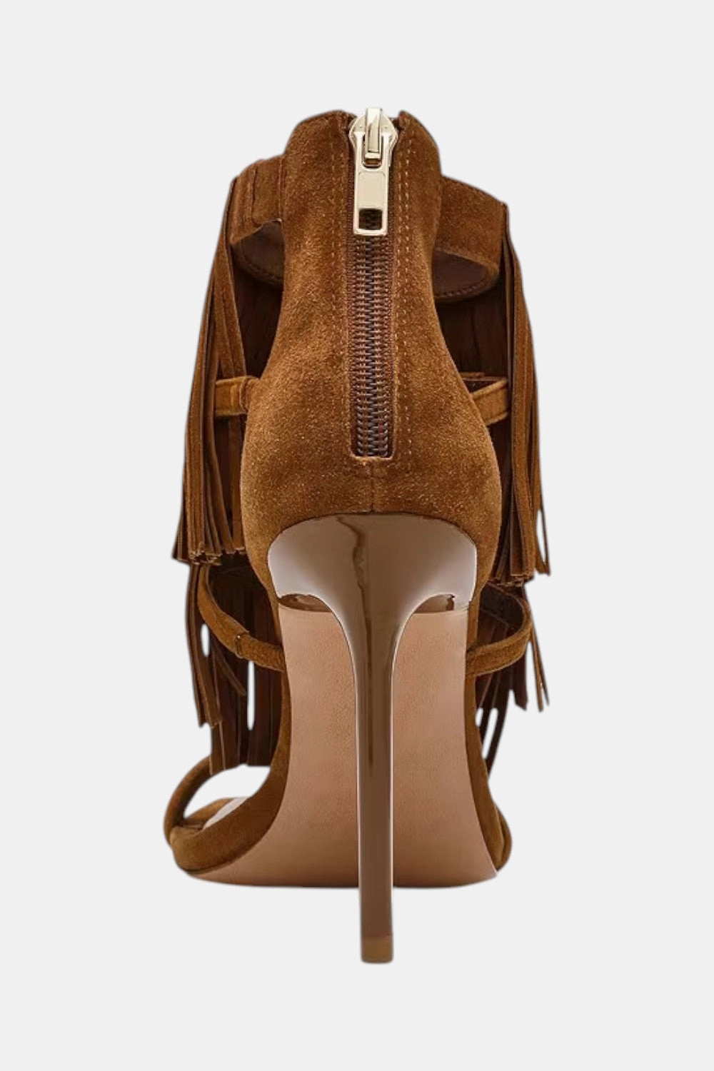 Comfort Design Features Steve Madden Fringzy Suede Dress Sandal in Chestnut