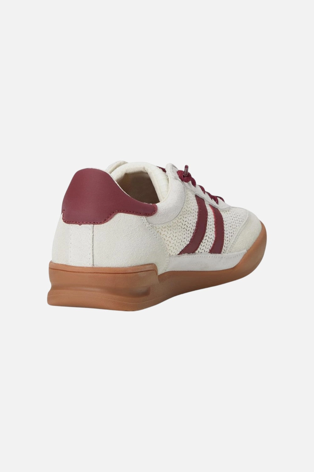 Steve Madden Verdict in Burgundy/White Footwear Tech Seamless Upper Fabric