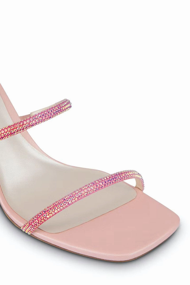 Energetic Mood Floral Stilettos Bessie Crystal Sandals