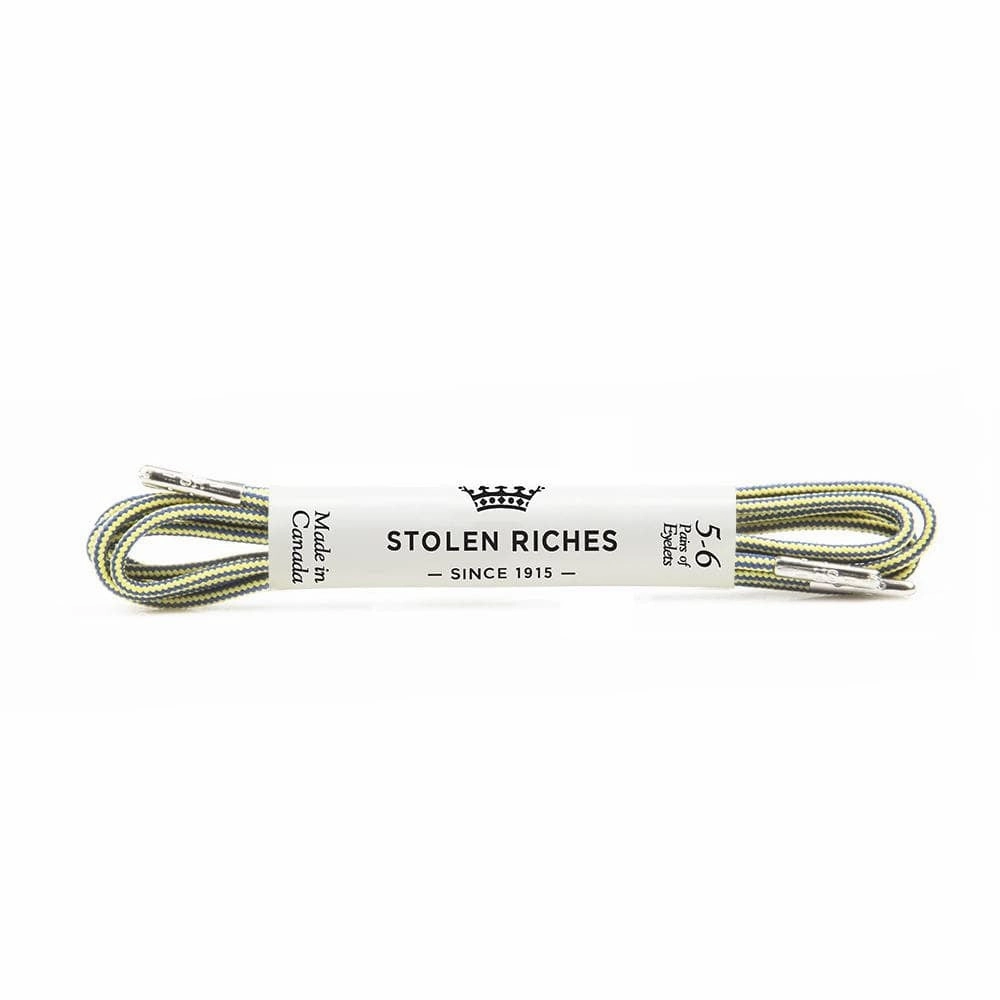 Stolen Riches Dress Laces in Andreas Stripe Torsion System Non Toxic Materials