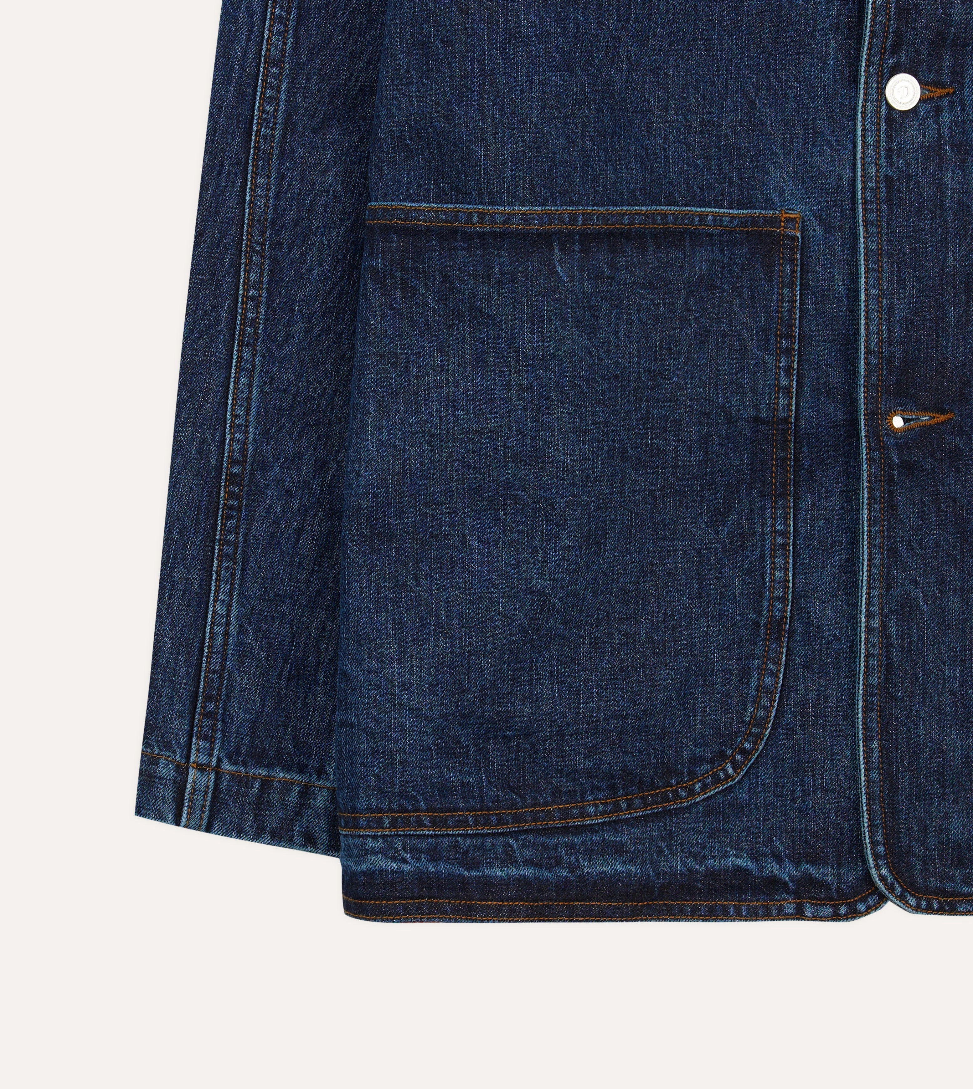 Stone Wash Denim Field Jacket Heavy Duty