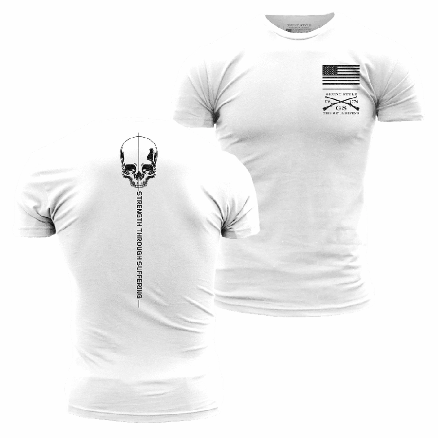 Strength Through Suffering T-Shirt - White Cozy And Stylish