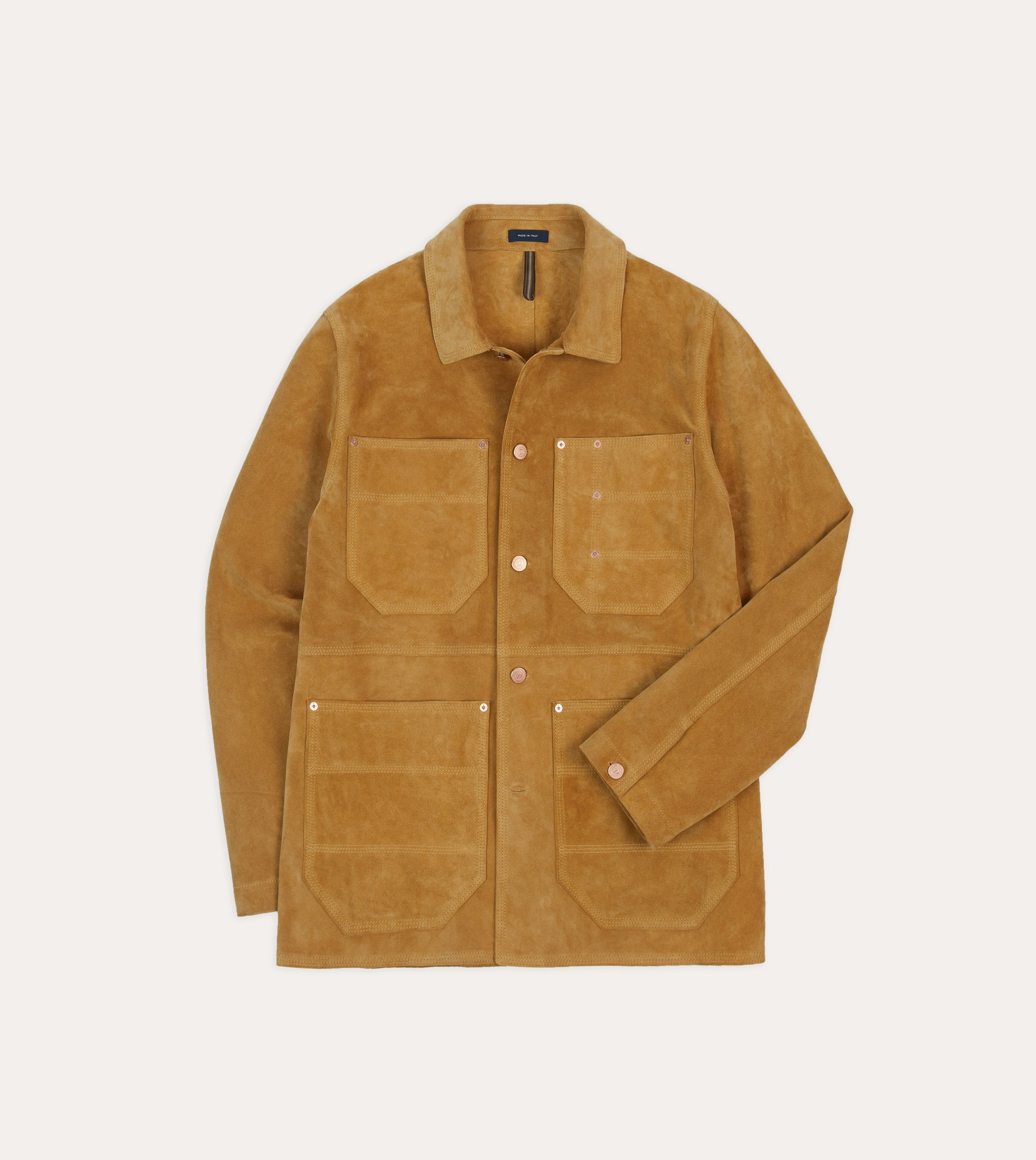 Sand Suede Welder Jacket Fall Weather Ventilated Back Panel