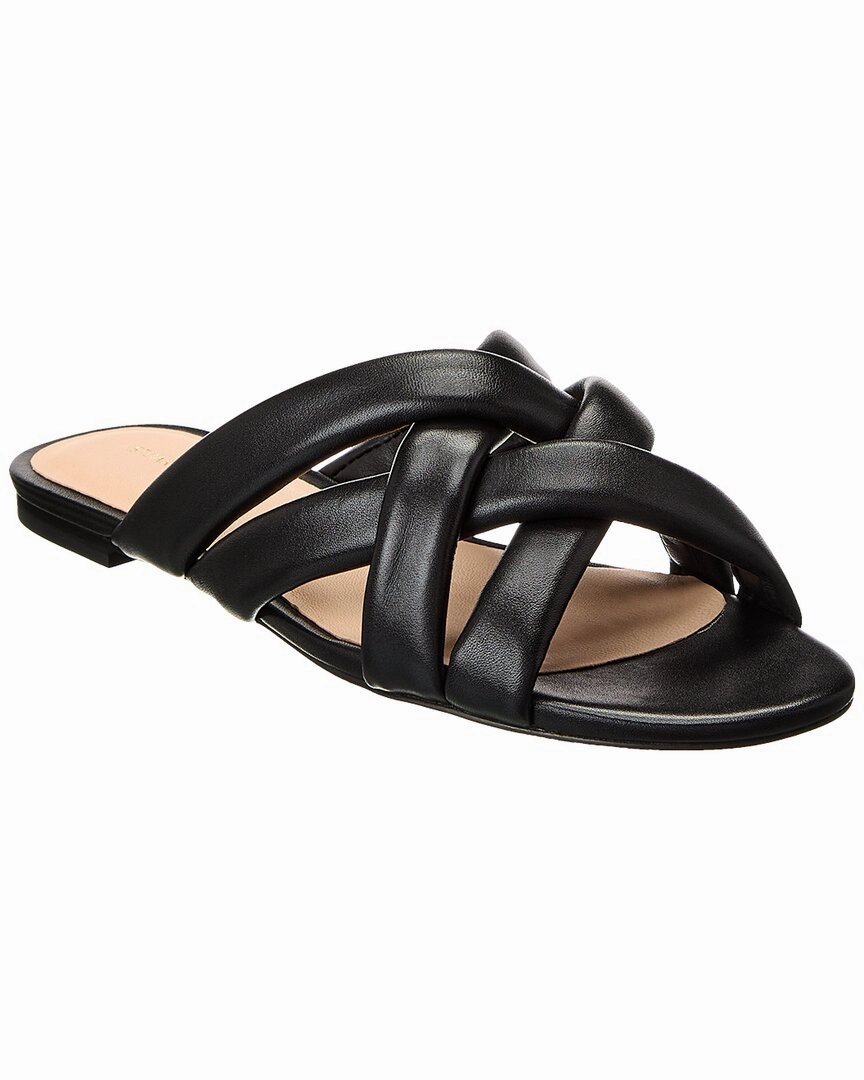 Lightweight Outsole Waterproof Slides Stuart Weitzman Crossover Leather Slide