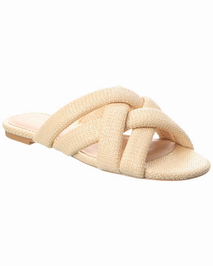 Stuart Weitzman Crossover Raffia Slide Travel Vibe Loose Fit