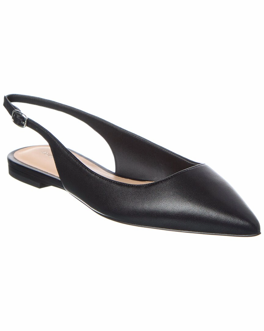 Stuart Weitzman Mara Leather Slingback Flat Stylish Features Comfort Arch Cushion