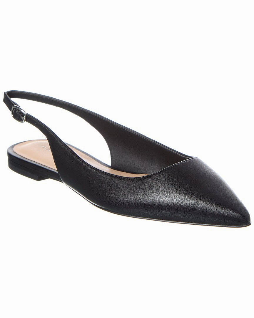 Cushioned Midsole Slip Ease Stuart Weitzman Mara Leather Slingback Flat
