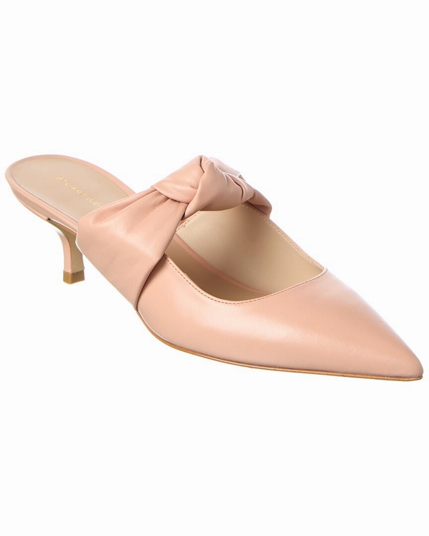 Stuart Weitzman Solange Leather Mule Simple Wear Waterproof Material