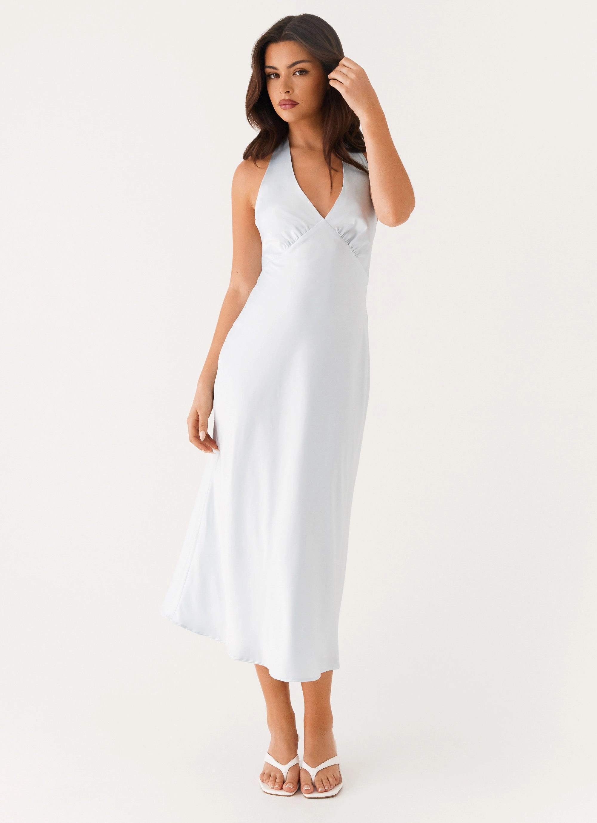 Weekend Style Heavy Hearted Midi Dress - Blue