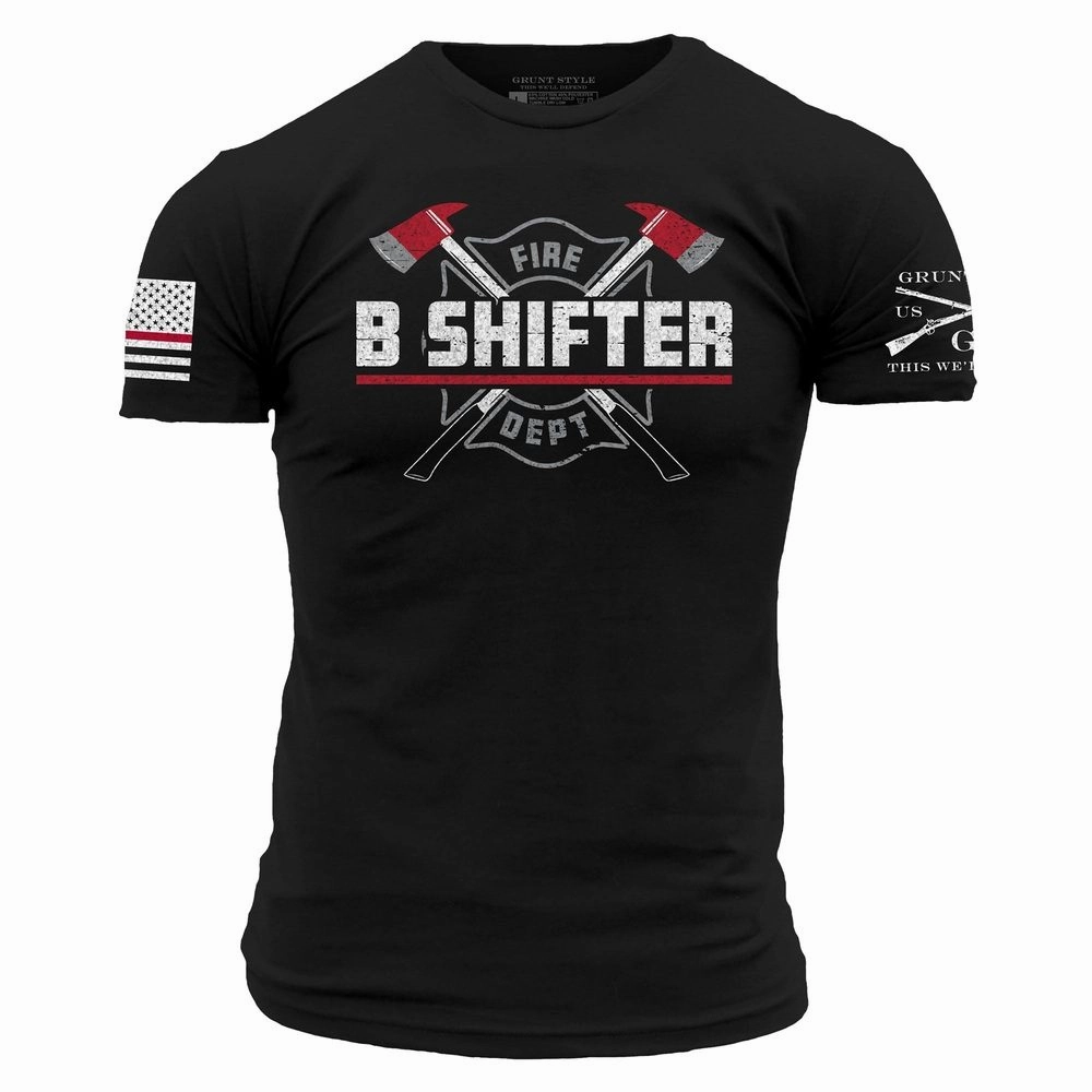 B Shifter T-Shirt - Black Relaxed fit wear
