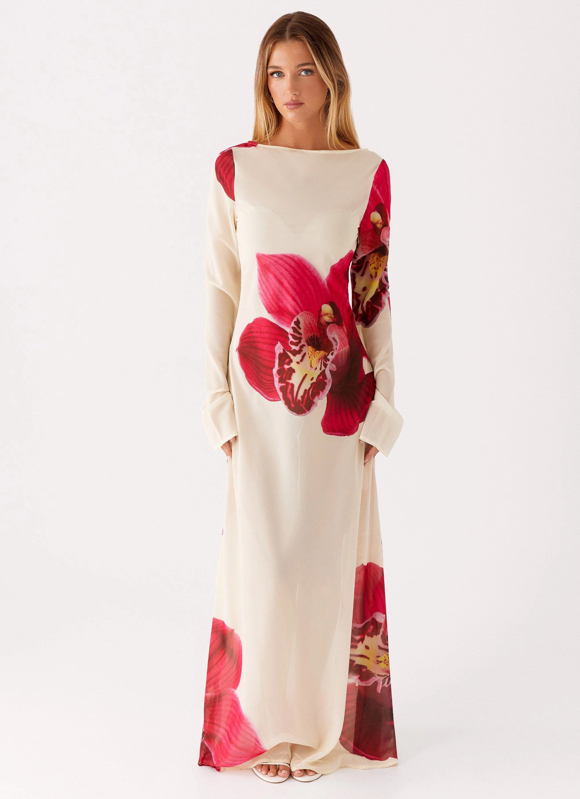 Cocktail-Party Sophisticated Line Lorde Maxi Dress - Orchid Yellow