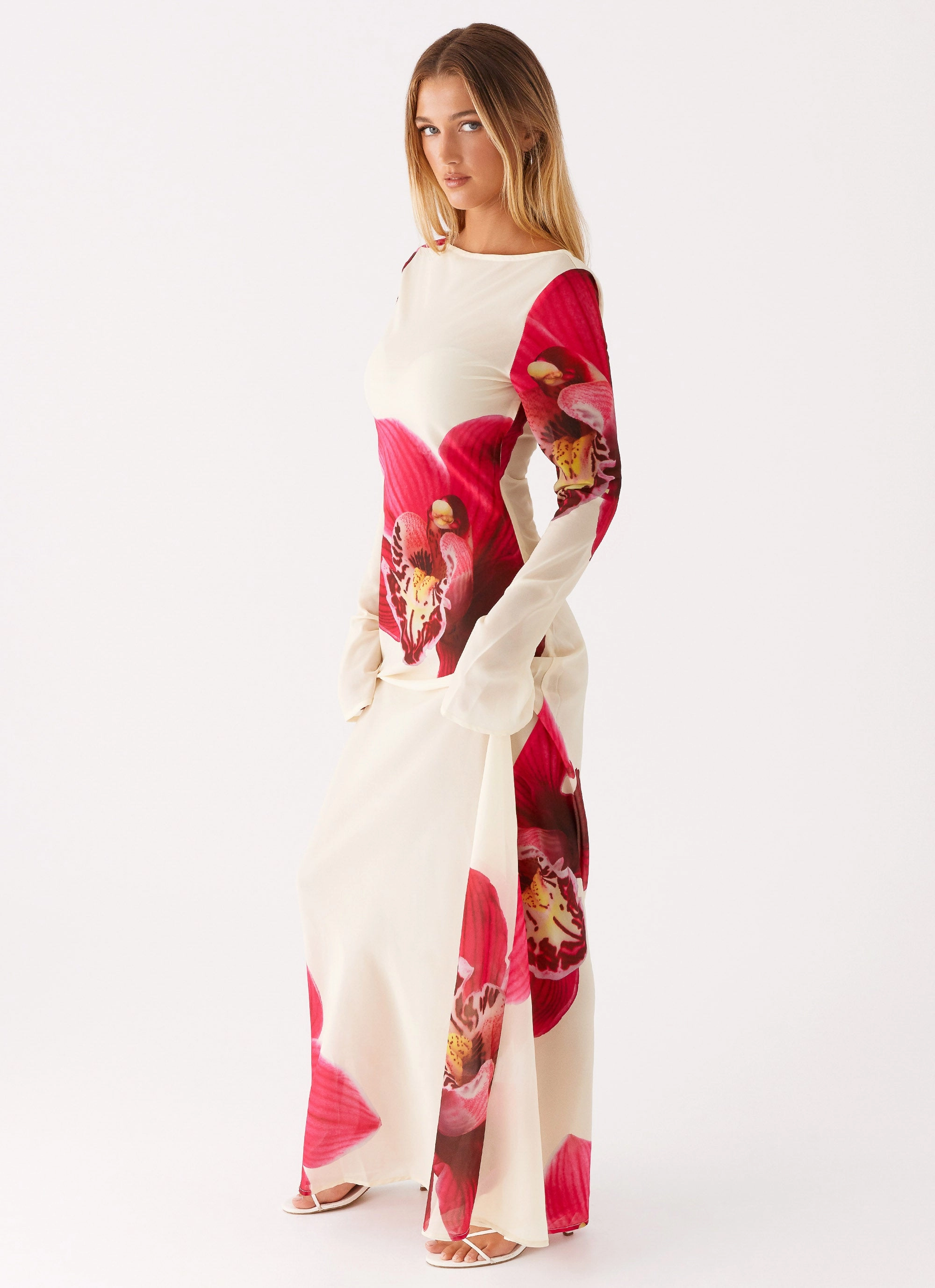 Lorde Maxi Dress - Orchid Yellow Sleek Design
