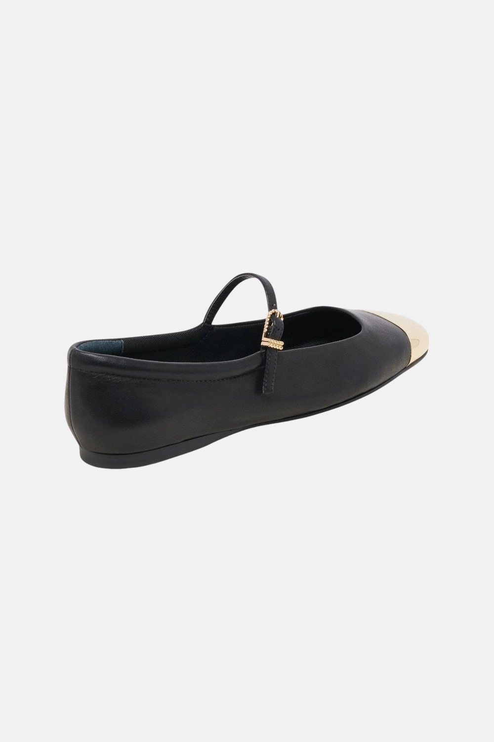 Indoor Wear All-purpose sole Dolce Vita Reyes Toe Cap in Black Leather