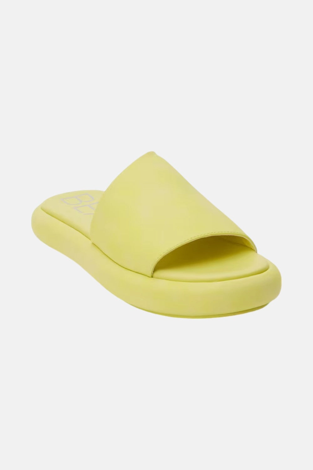 Beach by Matisse Lotus Platform Slide in Lime Easygoing Comfort
