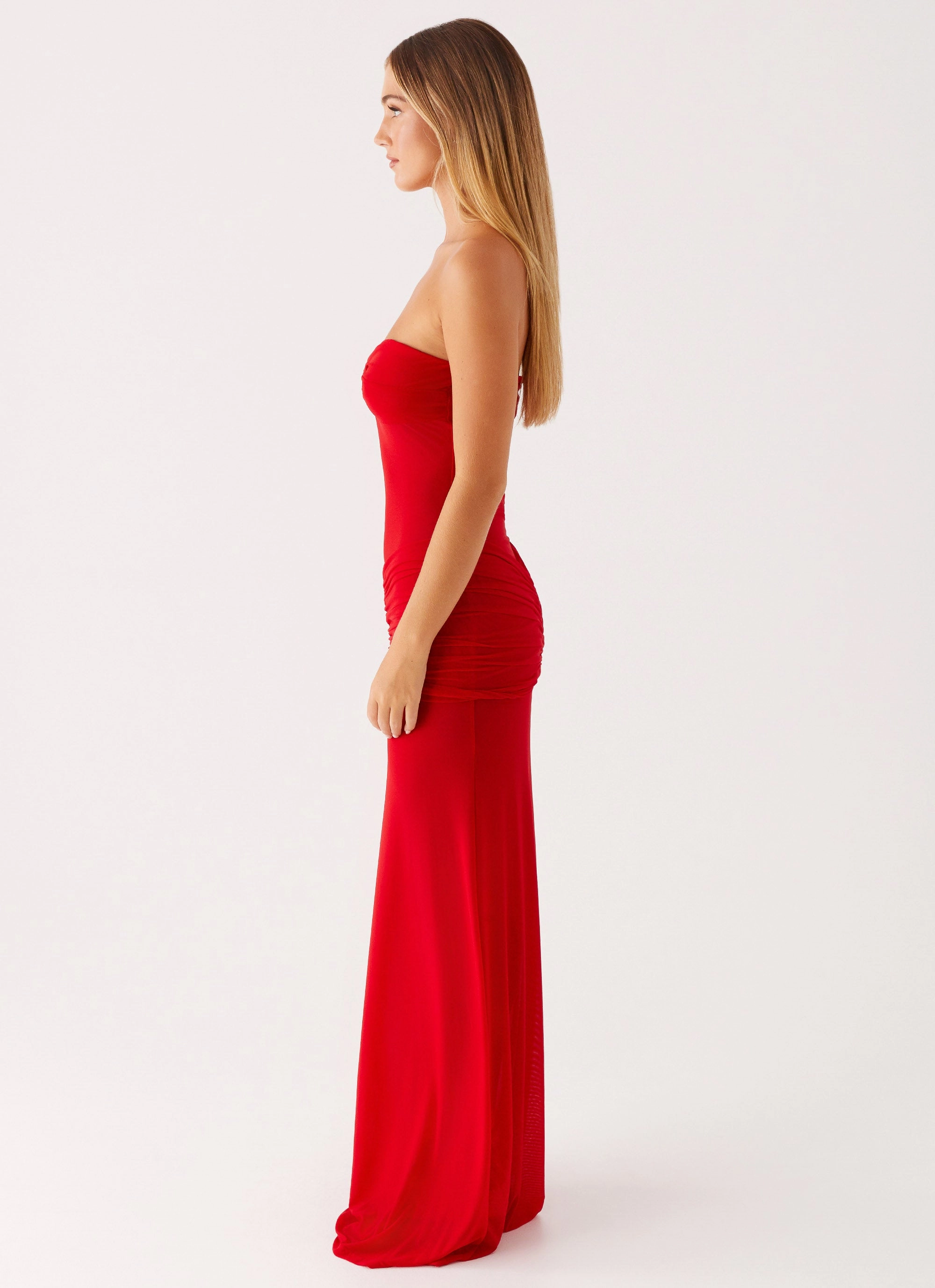 Ottilie Mesh Maxi Dress - Red Comfy Flex Joy Glow