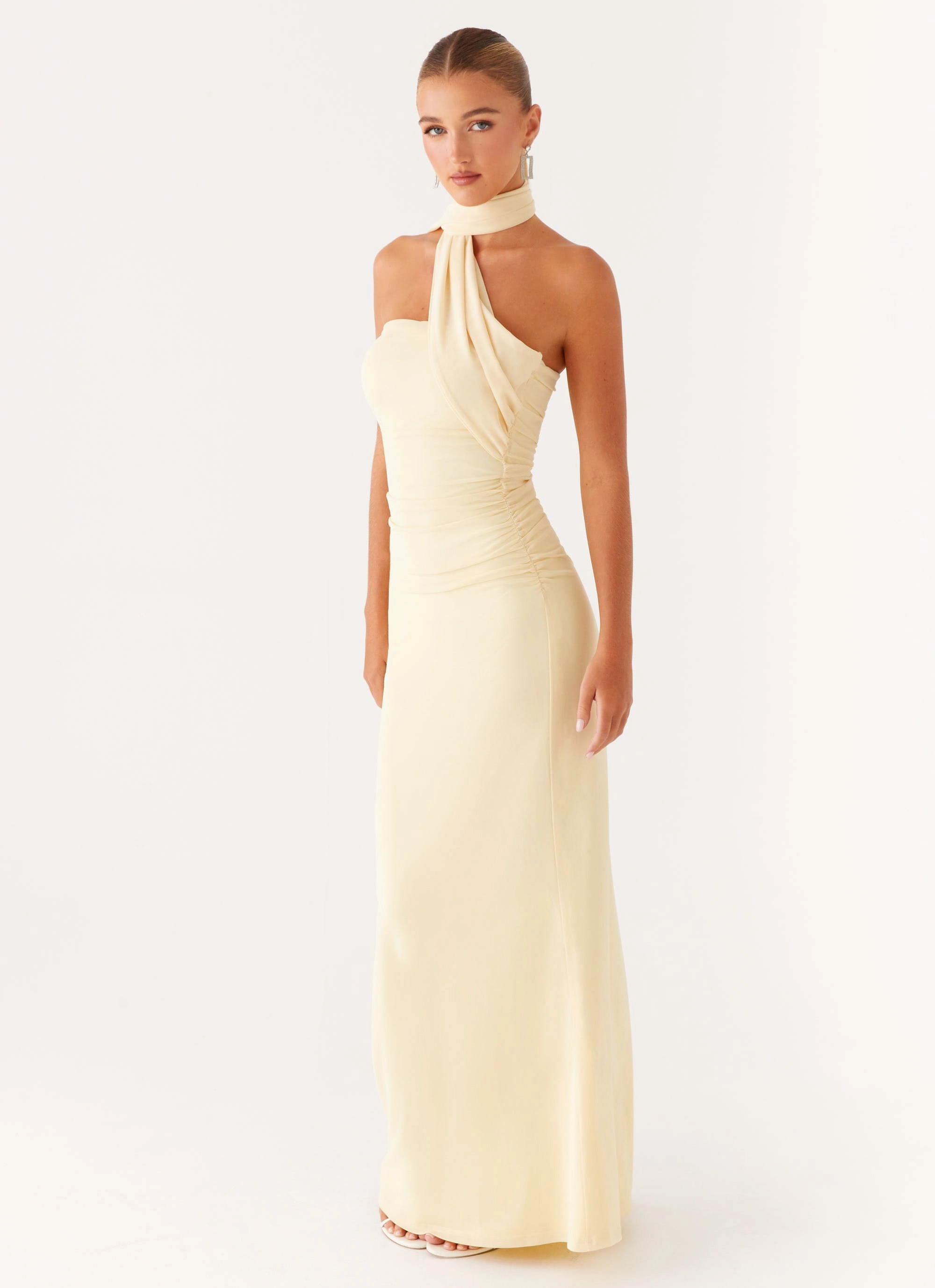 Songbird Maxi Dress - Yellow Back-Zip Smart Layer