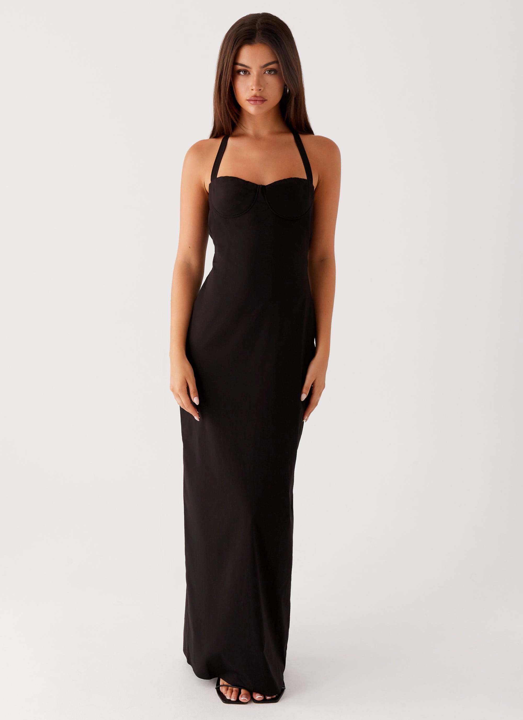 Cheryl Maxi Dress - Black Bold Color