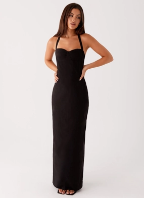 Cheryl Maxi Dress - Black custom-fit