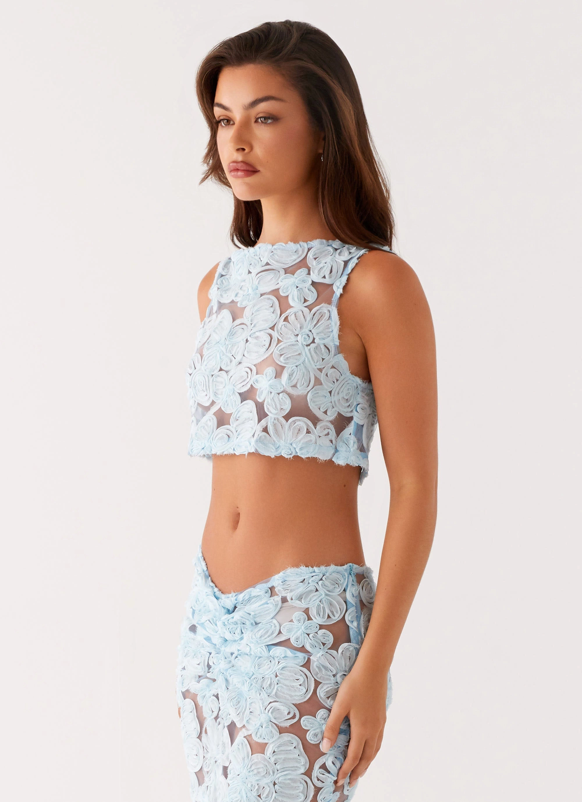 Calm Tone Fiorella Floret Top - Blue