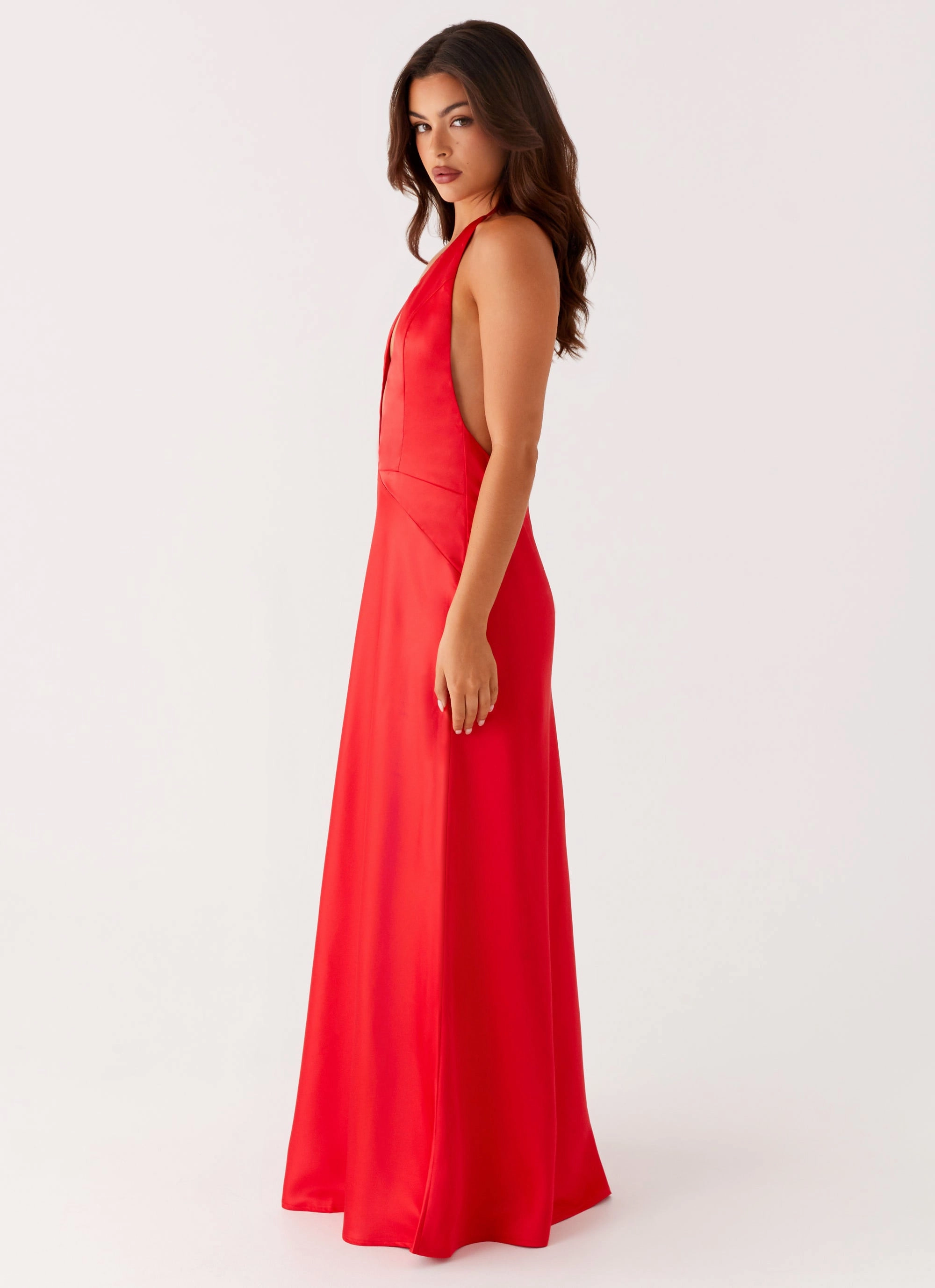 Idol Maxi Dress - Red Feminine Cut