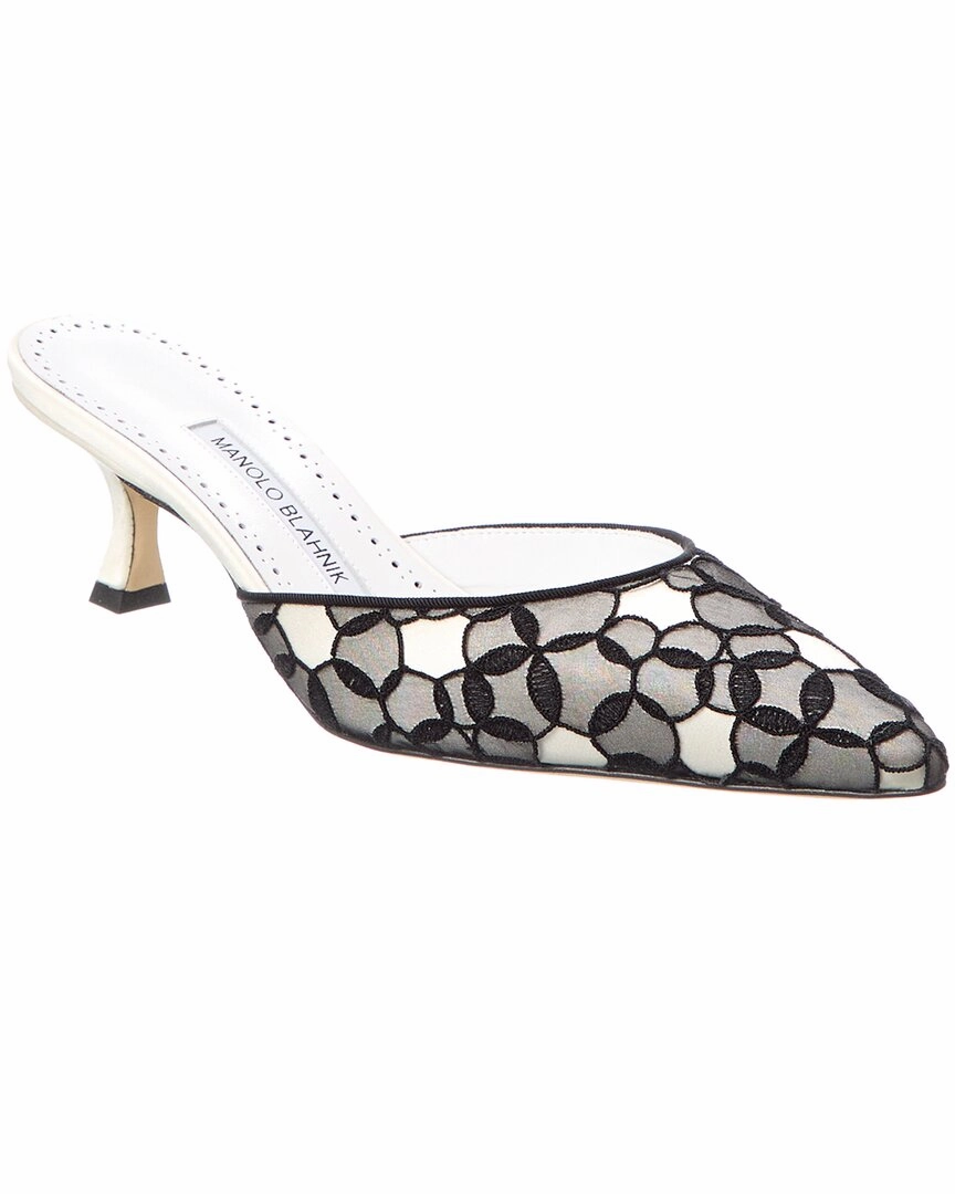 Effortless Slip Fit Casual Manolo Blahnik Carolyne 70 Satin Mule