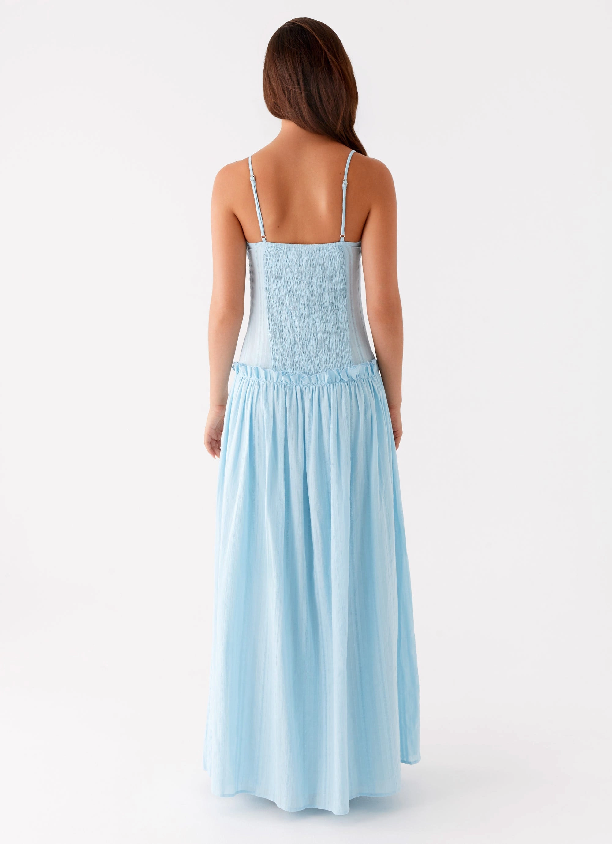 Bright Vibe Street Ready Jacinda Drop Waist Maxi Dress - Blue