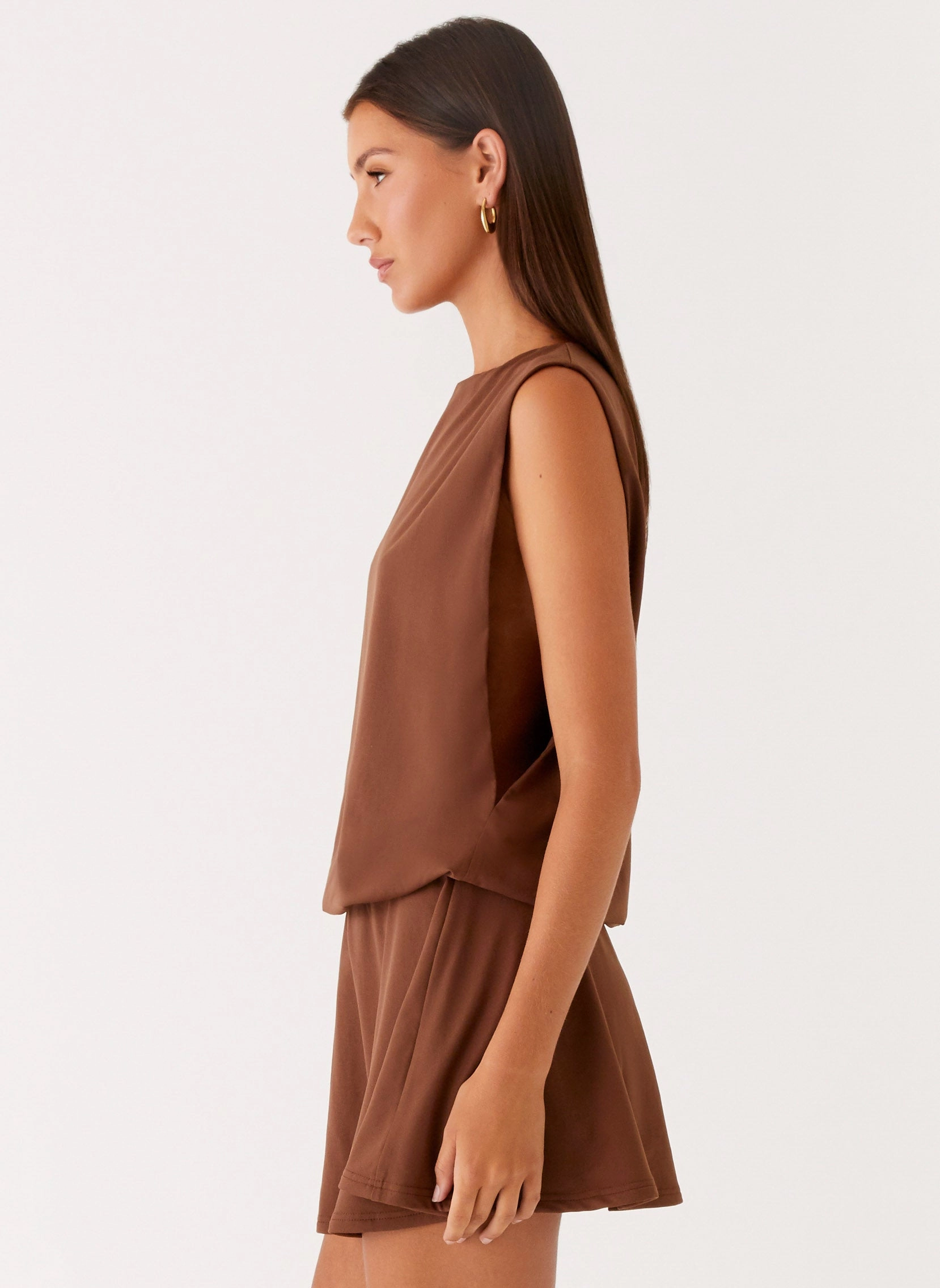 Sharp Edge Ala Mini Dress - Chocolate