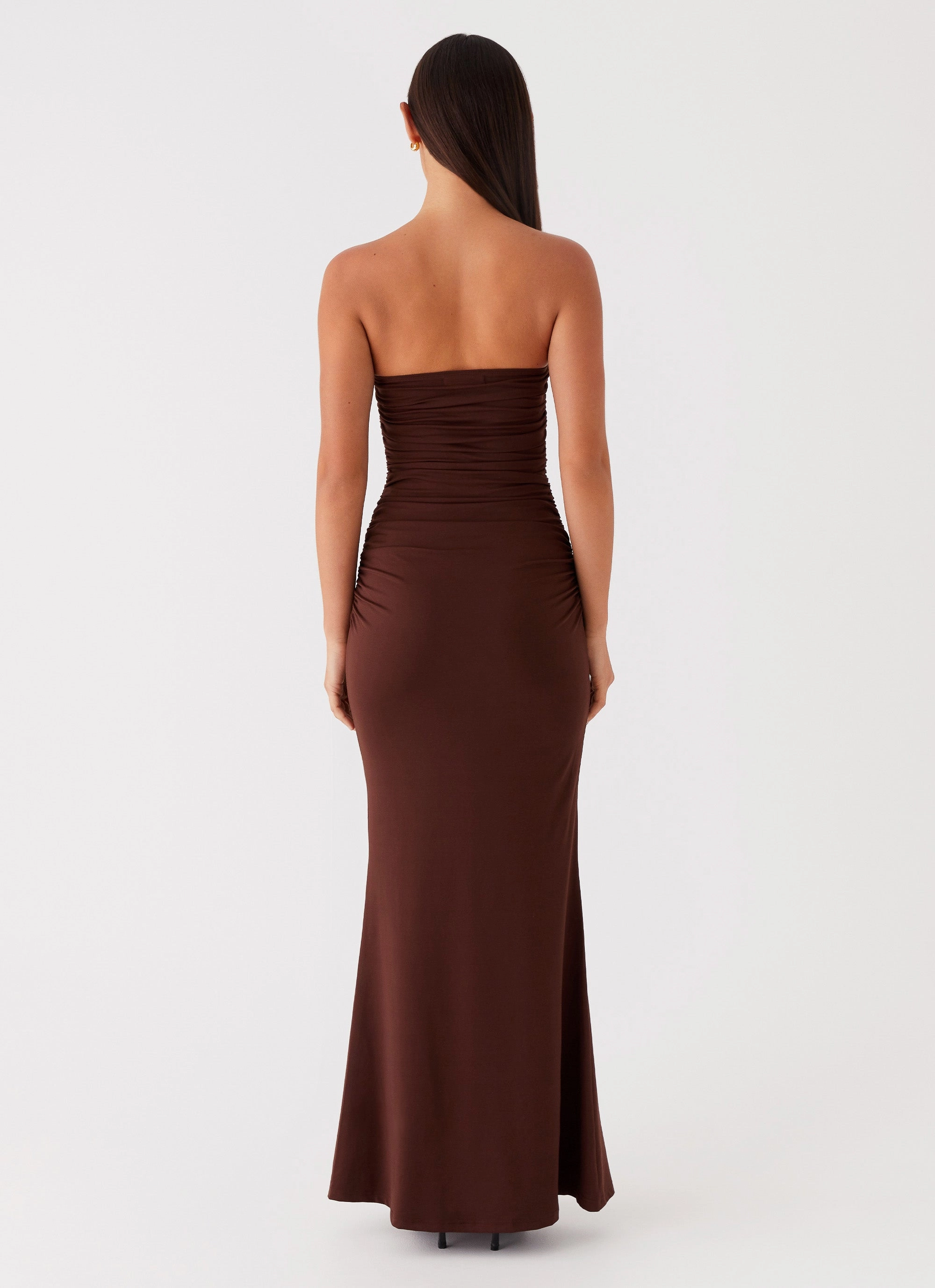 Rudy Maxi Dress - Brown Stud-Detail