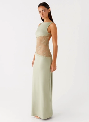 Lucinda Maxi Dress - Sage Chill Wear Perfect Shape