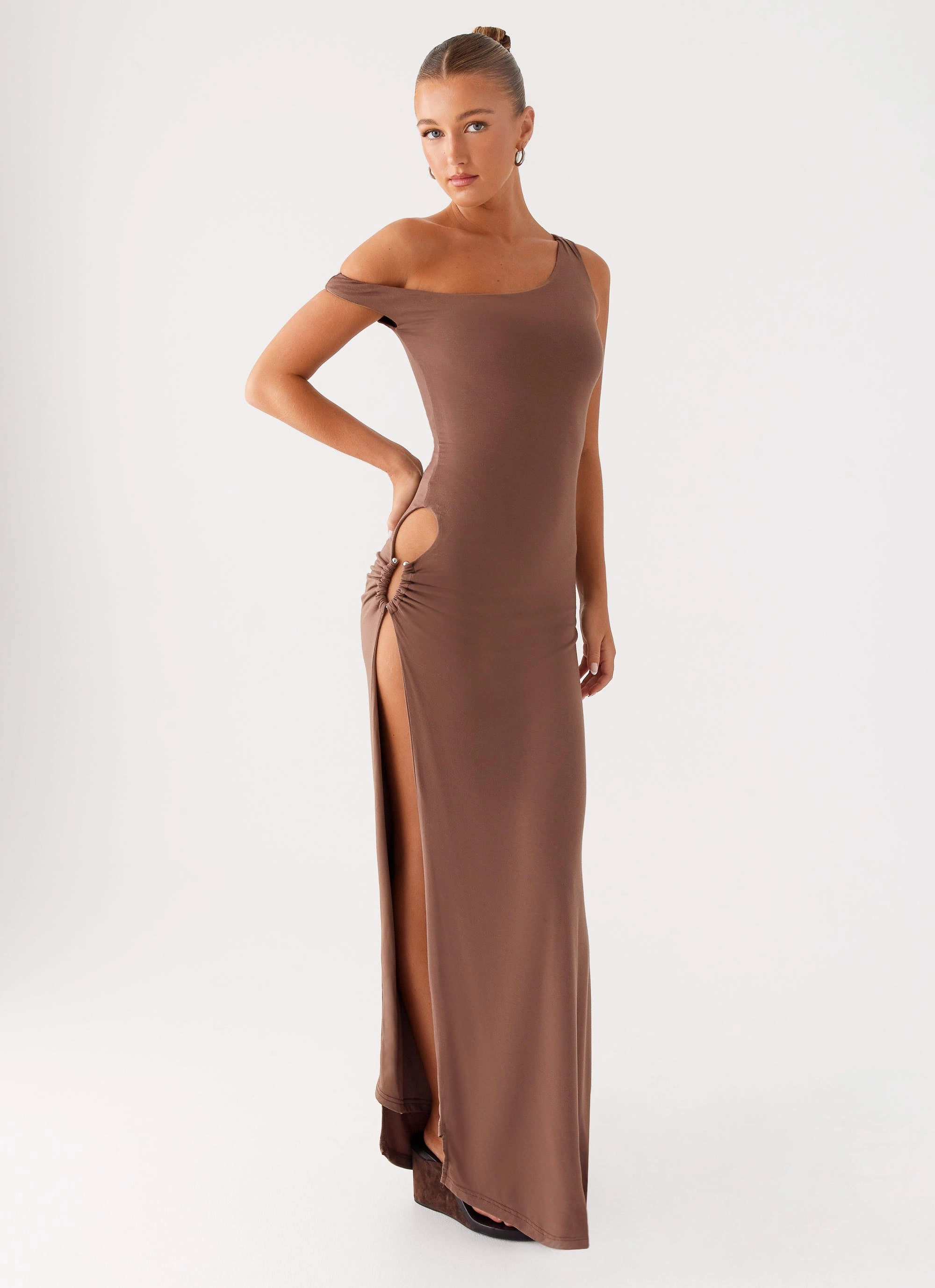 Dalla Maxi Dress - Dark Chocolate Airy Layer