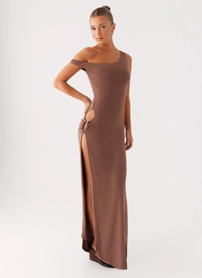 Dalla Maxi Dress - Dark Chocolate Airy Layer