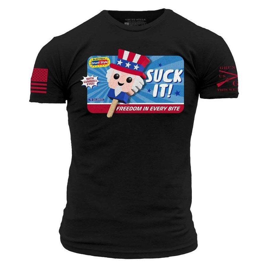 Premium Cotton Suck It T-Shirt - Black