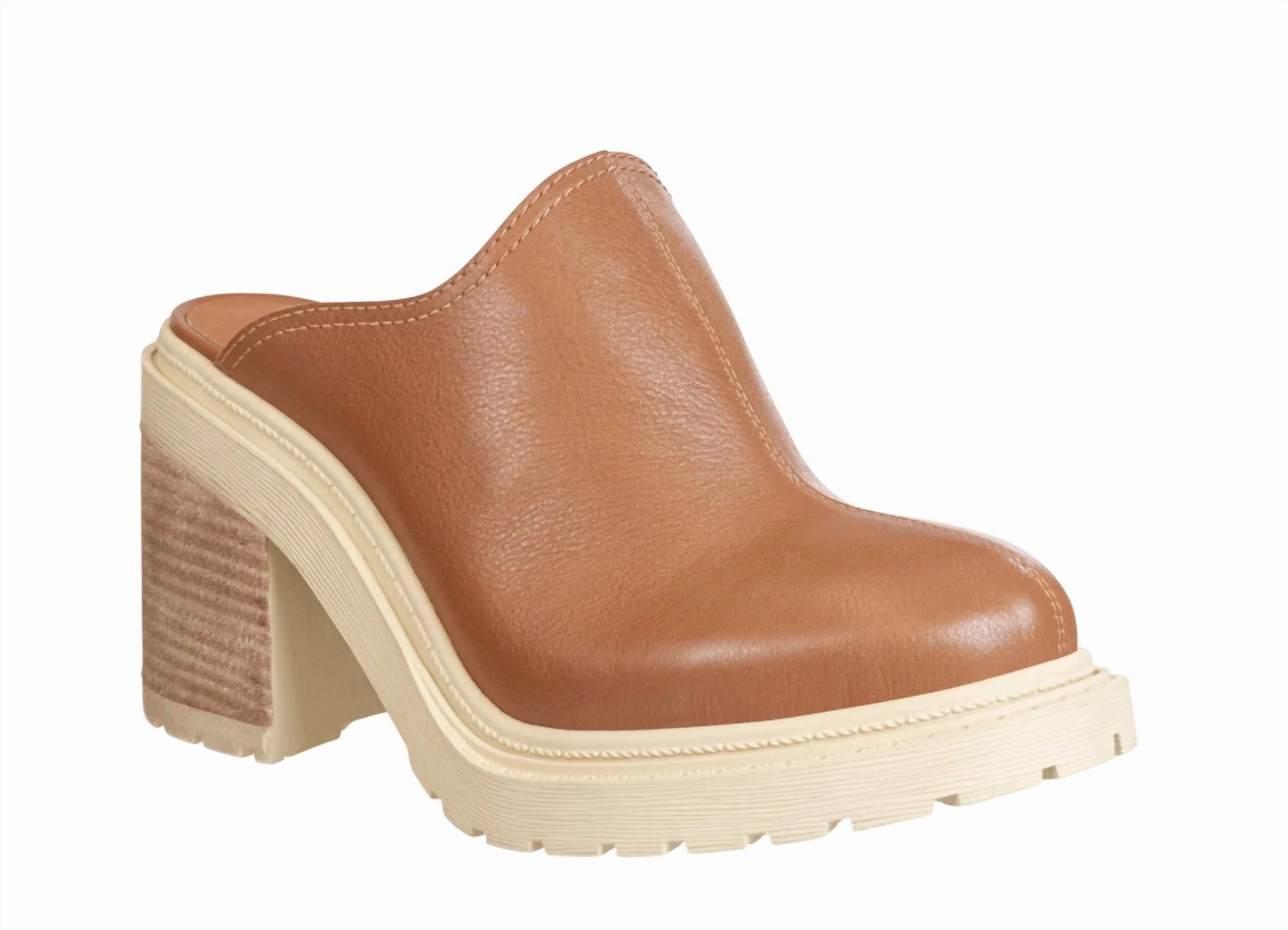 Soft Step Rise Clog In Camel