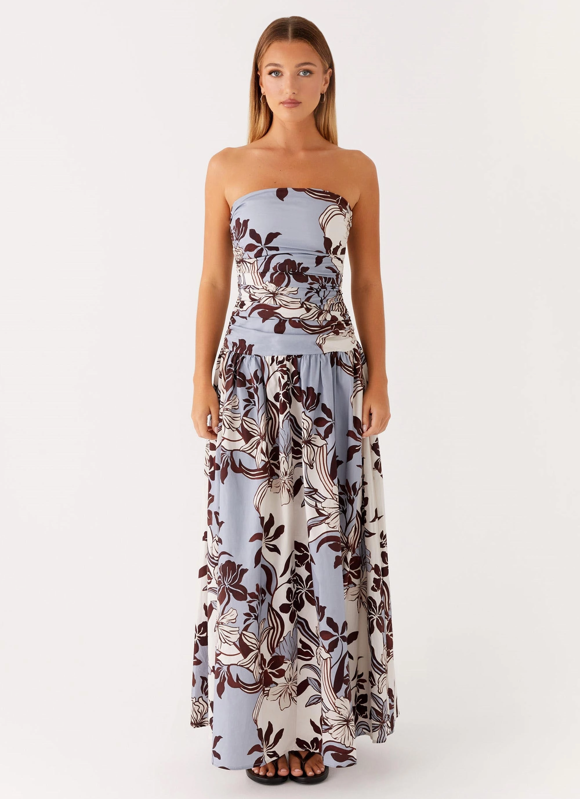Carmel Maxi Dress - Bluewood Blossom Party Floral