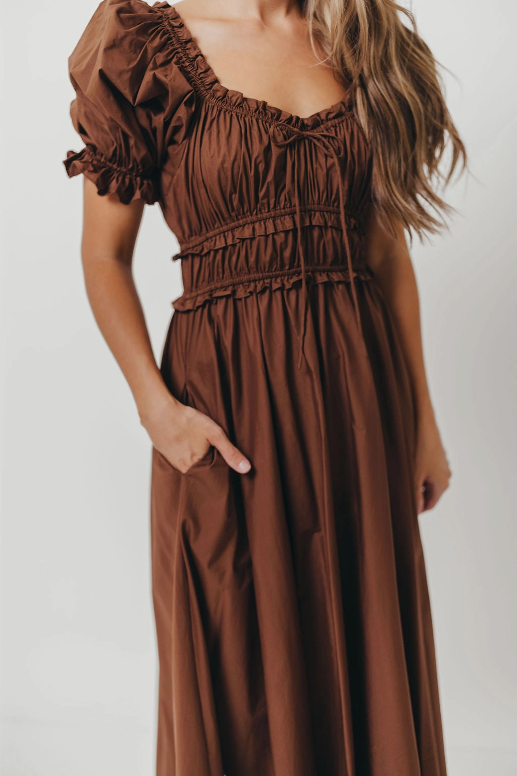 Sydnee Cotton Maxi Dress in Chocolate Brown - Bump Friendly - Restocking in Nov Modern and Feminine
