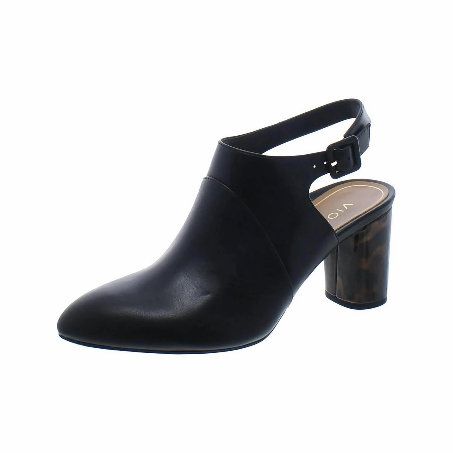 Women's Roseville Leather Pointed Mule In Black Relax Foot Relaxed Vibe