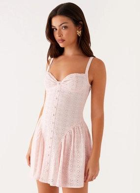 Lounge Outfit Sugar Plum Mini Dress - Peach