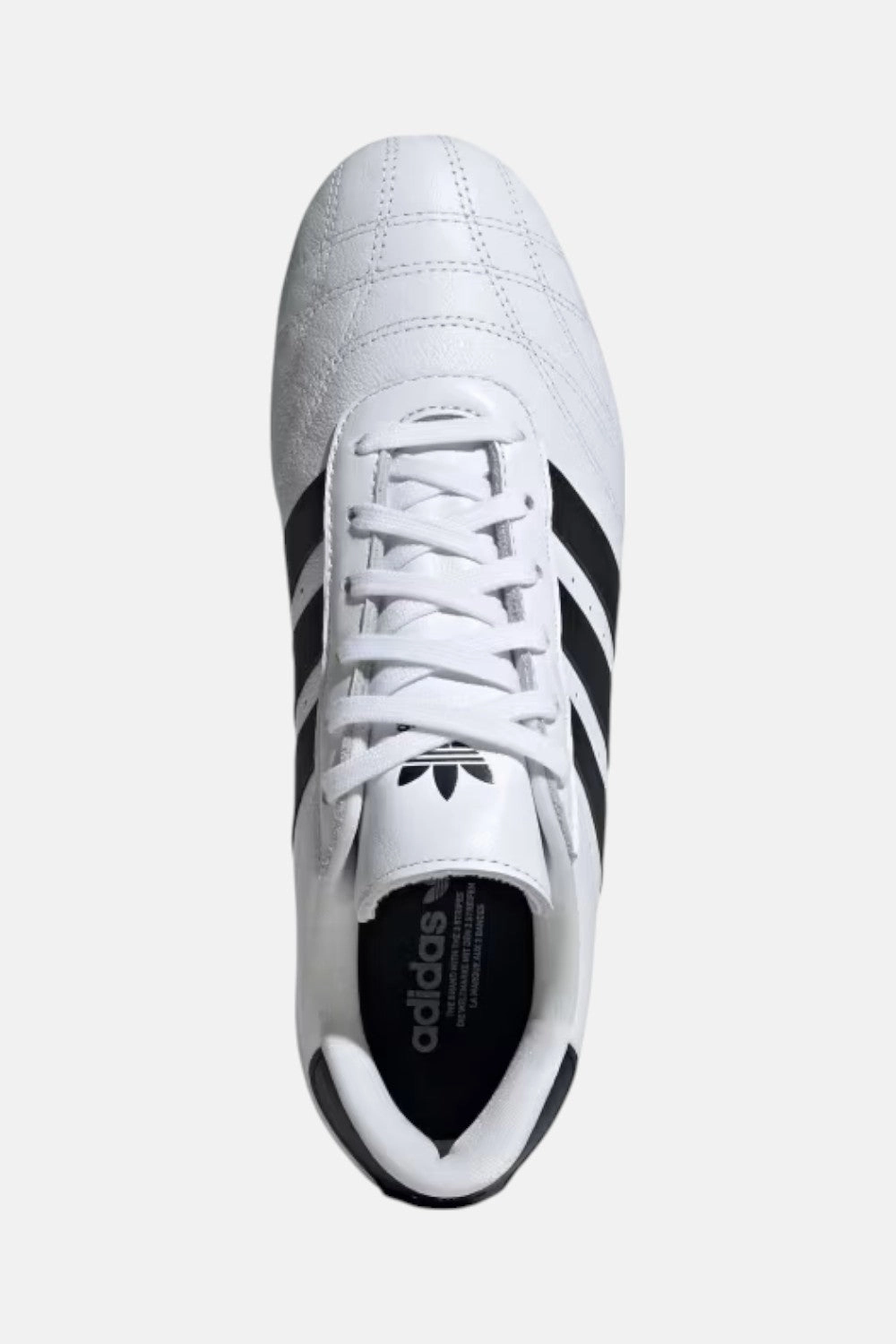 Adidas Taekwondo Lace Shoes in White, Black & Gum Balance Sole